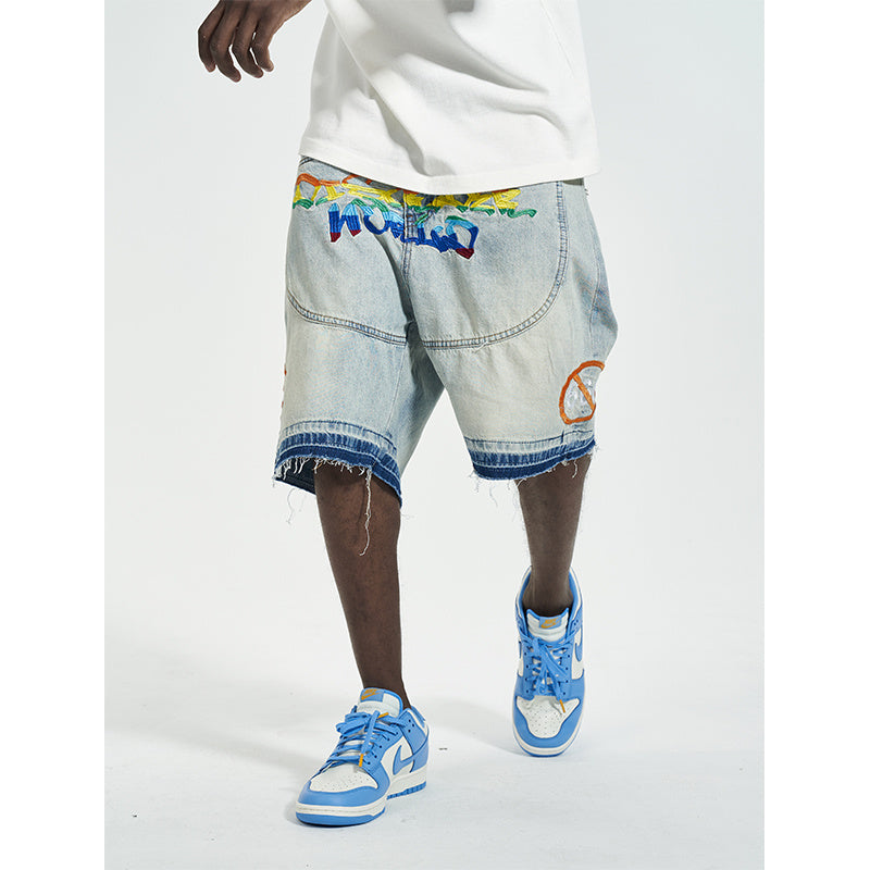 Patchwork Stitching Rainbow Embroidery Trendy Summer