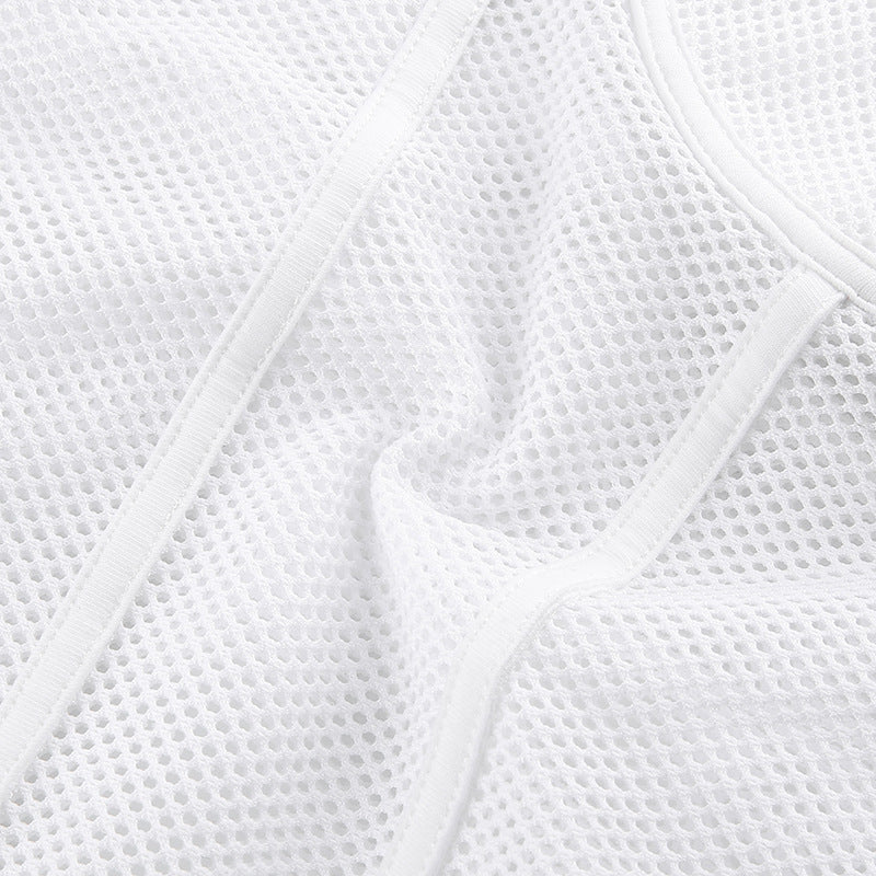 Grid Chain Sling Bottoming Shirt