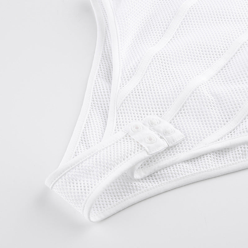 Grid Chain Sling Bottoming Shirt