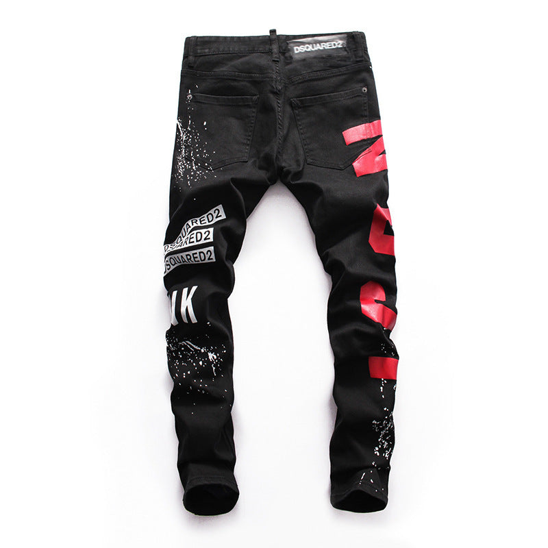 High Street Culture American Personality Elastic Denim