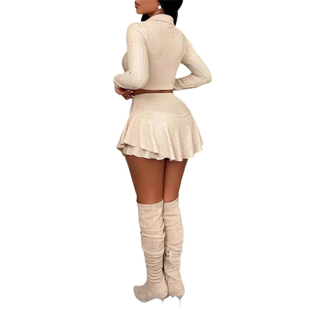 Women's One-piece High Waist Running Sports Skirt
