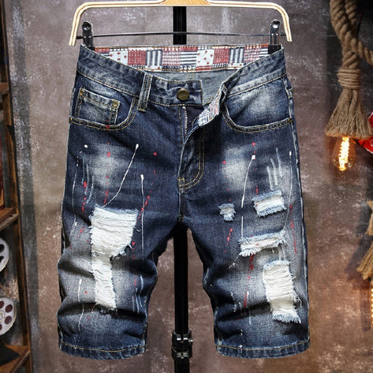 Men's Loose Trendy Outer Wear Five-point Pants