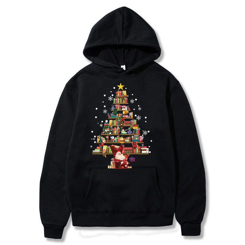 Printed Pocket Hooded Long Sleeve Sweatshirt For Men And Women